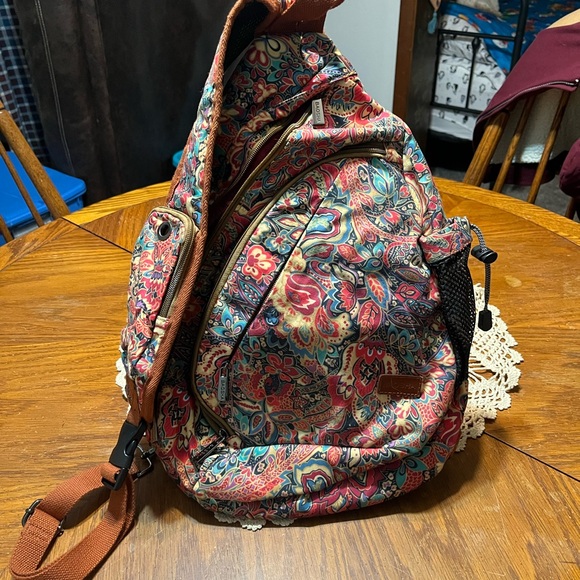 Colorful Floral Patterned Backpack - Picture 7 of 7